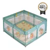Moni GAMEZONE járóka összecsukható szőnyeggel, 60 labdával 120x120 MENTA