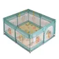   Moni GAMEZONE járóka összecsukható szőnyeggel, 60 labdával 120x120 MENTA