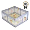 Moni GAMEZONE járóka  összecsukható szőnyeggel, 60 labdával 120x120 SZÜRKE