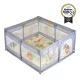 Moni GAMEZONE járóka  összecsukható szőnyeggel, 60 labdával 120x120 SZÜRKE