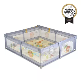   Moni GAMEZONE  járóka összecsukható szőnyeggel, 60 labdával 150x200 SZÜRKE