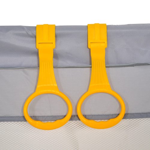 Moni Gamezone járóka összecsukható szőnyeggel, 60 labdával 150x200 szürke