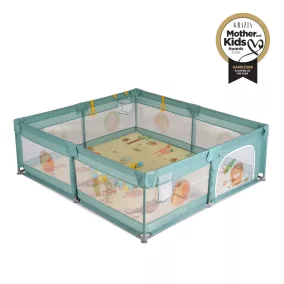   Moni GAMEZONE járóka  összecsukható szőnyeggel, 60 labdával 180x200 MENTA