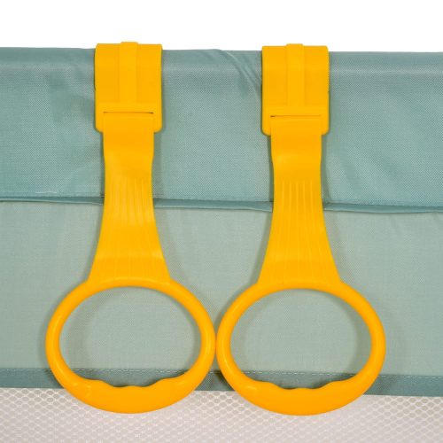 Moni Gamezone járóka összecsukható szőnyeggel, 60 labdával 180x200 menta