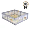 Moni GAMEZONE  járóka összecsukható szőnyeggel, 60 labdával 180x200 SZÜRKE