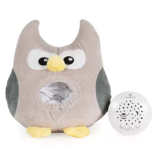 Moni Lamp plüss projector lámpa fehér zajjal bagoly