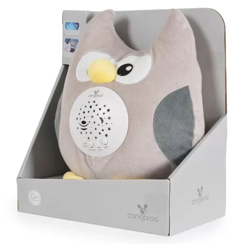 Moni Lamp plüss projector lámpa fehér zajjal bagoly