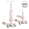 Moni STREETPRO roller 2in1 üléssel, zenél, 30kg-ig PINK