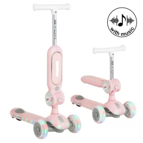 Moni STREETPRO roller 2in1 üléssel, zenél, 30kg-ig PINK