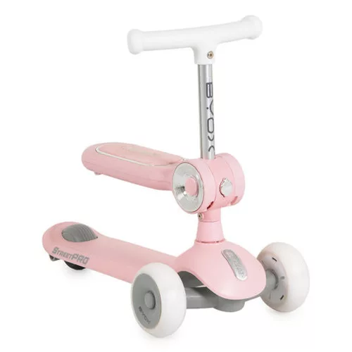 Moni STREETPRO roller 2in1 üléssel, zenél, 30kg-ig PINK