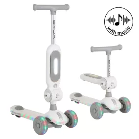   Moni STREETPRO roller 2in1 üléssel, zenél, 30kg-ig SZÜRKE