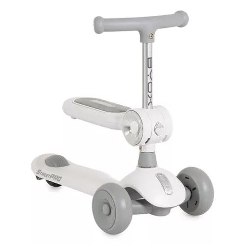 Moni STREETPRO roller 2in1 üléssel, zenél, 30kg-ig SZÜRKE