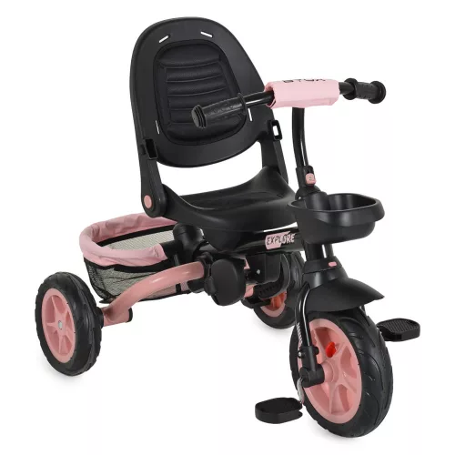 Moni Explore tricikli összecsukható kormányos pink