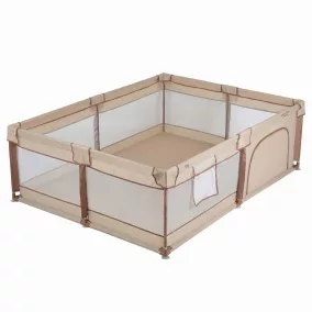  Moni GameZone Basic járóka 150x200 lecippzározható oldal, sarokvédő egyszínű BÉZS
