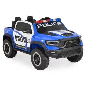   Moni BO RAM MAMMOTH elektromos rendőrautó hangos bemondóval 107cm 2 motoros KÉK
