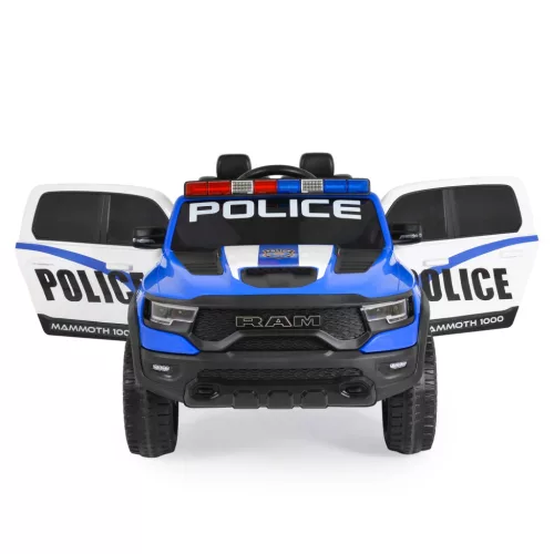 Moni BO RAM MAMMOTH elektromos rendőrautó hangos bemondóval 107cm 2 motoros KÉK