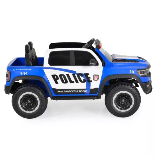 Moni BO RAM MAMMOTH elektromos rendőrautó hangos bemondóval 107cm 2 motoros KÉK