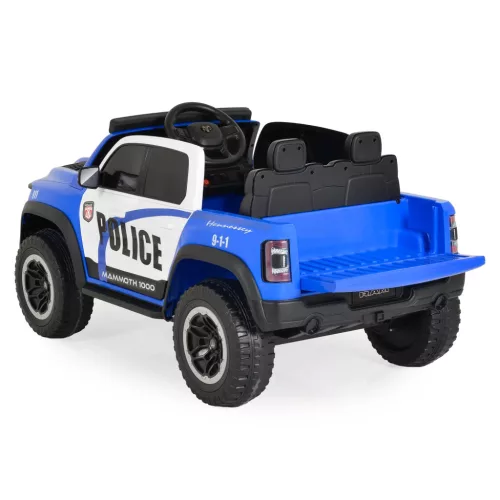 Moni BO RAM MAMMOTH elektromos rendőrautó hangos bemondóval 107cm 2 motoros KÉK
