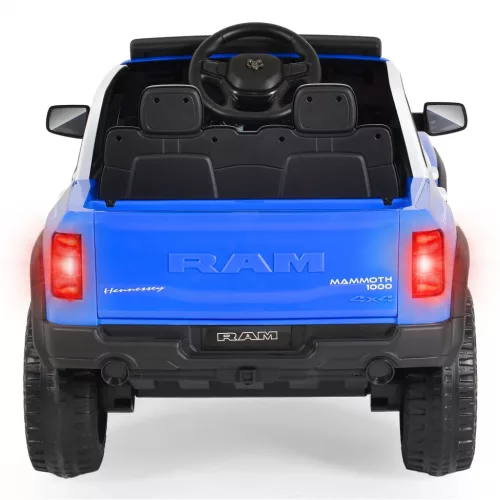 Moni BO RAM MAMMOTH elektromos rendőrautó hangos bemondóval 107cm 2 motoros KÉK