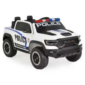   Moni BO RAM MAMMOTH elektromos rendőrautó hangos bemondóval 107cm 2 motoros FEHÉR