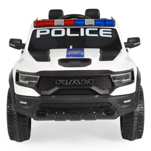 Moni BO RAM MAMMOTH elektromos rendőrautó hangos bemondóval 107cm 2 motoros FEHÉR