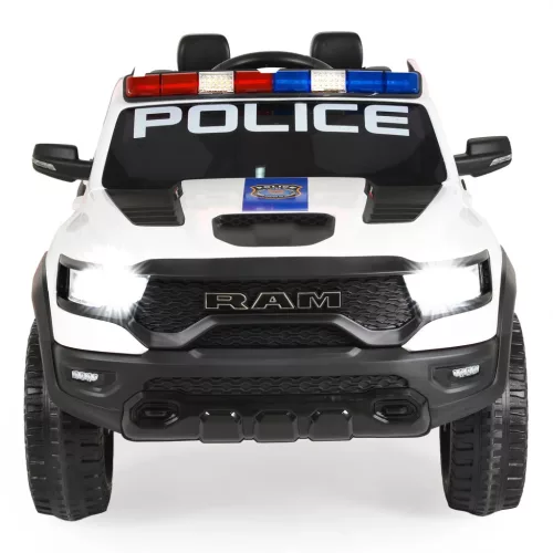Moni BO RAM MAMMOTH elektromos rendőrautó hangos bemondóval 107cm 2 motoros FEHÉR