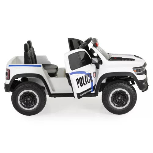 Moni BO RAM MAMMOTH elektromos rendőrautó hangos bemondóval 107cm 2 motoros FEHÉR