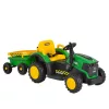 Moni BO TERRON traktor 4 kerekű trélerrel 12V két motoros ZÖLD