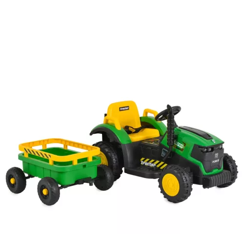 Moni BO TERRON traktor 4 kerekű trélerrel 12V két motoros ZÖLD
