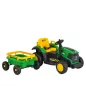   Moni BO TERRON traktor 4 kerekű trélerrel 12V két motoros ZÖLD