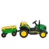 Moni BO TERRON traktor 4 kerekű trélerrel 12V két motoros ZÖLD