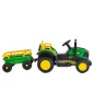   Moni BO TERRON traktor 4 kerekű trélerrel 12V két motoros ZÖLD