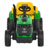 Moni BO TERRON traktor 4 kerekű trélerrel 12V két motoros ZÖLD