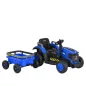   Moni BO TERRON traktor 4 kerekű trélerrel 12V két motoros KÉK