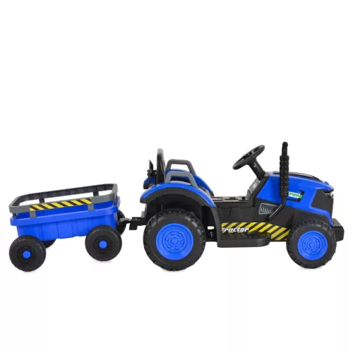 Moni BO TERRON traktor 4 kerekű trélerrel 12V két motoros KÉK