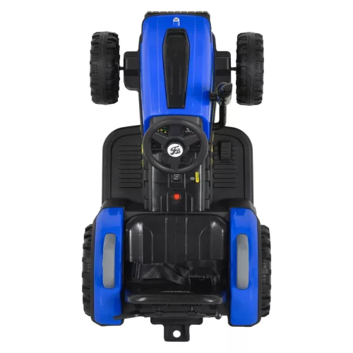 Moni BO TERRON traktor 4 kerekű trélerrel 12V két motoros KÉK