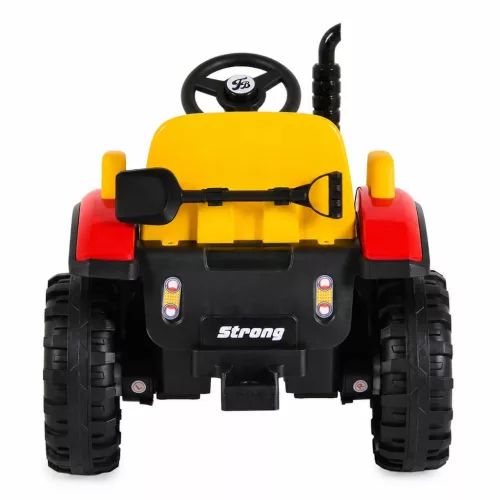 Moni BO TERRON traktor 4 kerekű trélerrel 12V két motoros PIROS