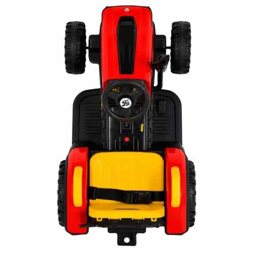 Moni BO TERRON traktor 4 kerekű trélerrel 12V két motoros PIROS
