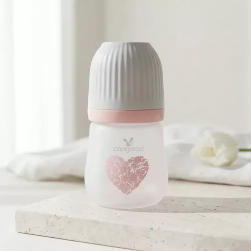 Moni AMORI üveg cumisüveg széles szájú 180ml anticolic PINK