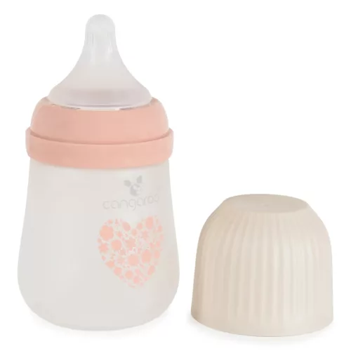 Moni AMORI üveg cumisüveg széles szájú 180ml anticolic PINK