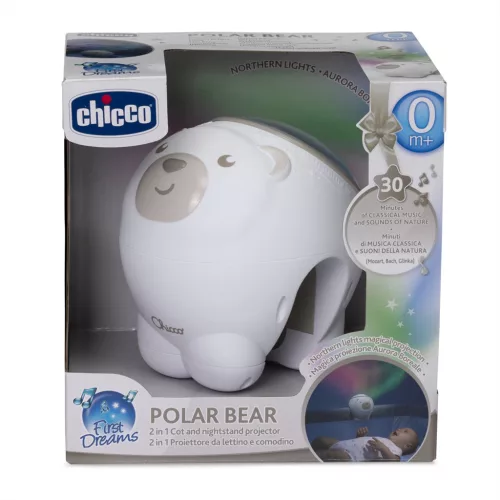 CHICCO Projektor a sarki fény Jegesmedve neutrális
