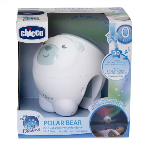 CHICCO Projektor a sarki fény Jegesmedve kék