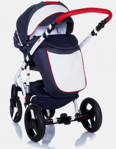 Adamex Vicco multifunkciós babakocsi - R1 White&Navy Blue