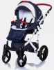 Adamex Vicco multifunkciós babakocsi - R1 White&Navy Blue
