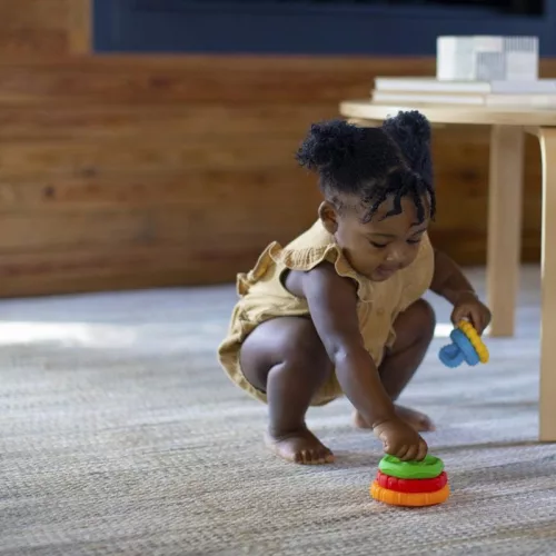BABY EINSTEIN Rágóka építőjáték 2in1 Stack & Teethe™ 0hó+