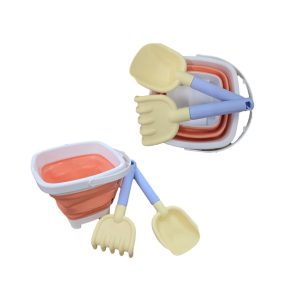   Moni Mochtoys összecsukható szett:vödör, lapát, gereblye narancs