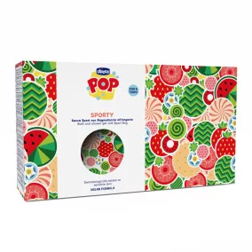   CHICCO POP Fürdő- és Tusfürdő Sporttáskával Bubbly Watermelon 300ml