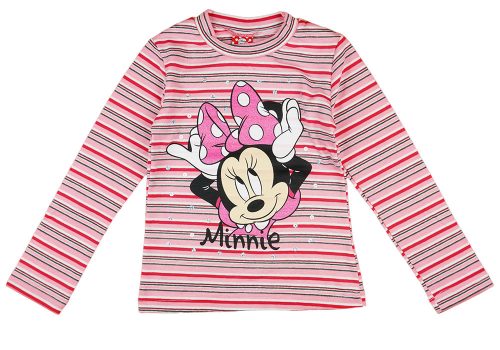 Disney Minnie csíkos hosszú ujjú póló (méret:86-128)