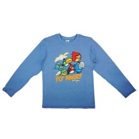 Hosszú ujjú fiú póló Angy Birds mintával