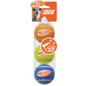 NERF DOG Játék kutyáknak 3 db sípoló teniszlabda 6,5 cm